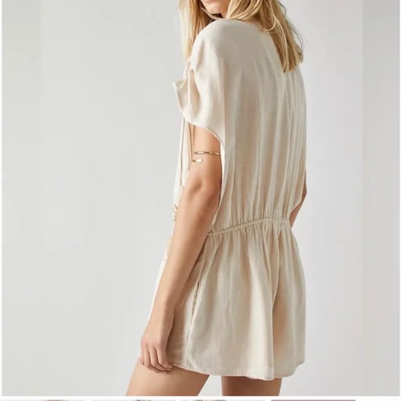 NWOT Free People Weila Embroidered romper shorts - Picture 4 of 4